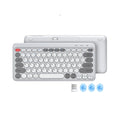 CLAVIER SANS FIL RECHARGEABLE AZERTY TECURS KB570 (BLANC)