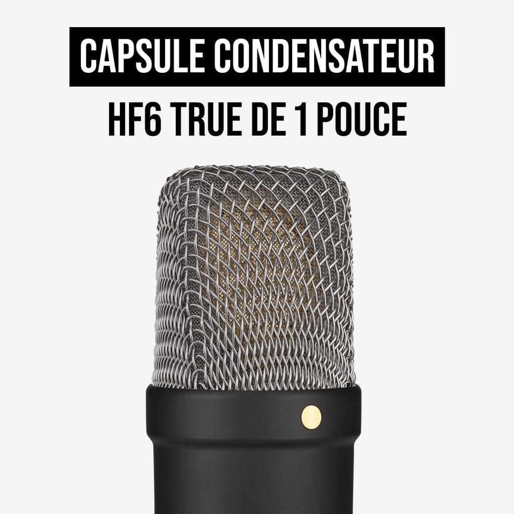 RØDE NT1 Signature Series Microphone à condensateur, Filtre Anti-Pop et câble XLR pour la Production Musicale et l'enregistrement Vocal