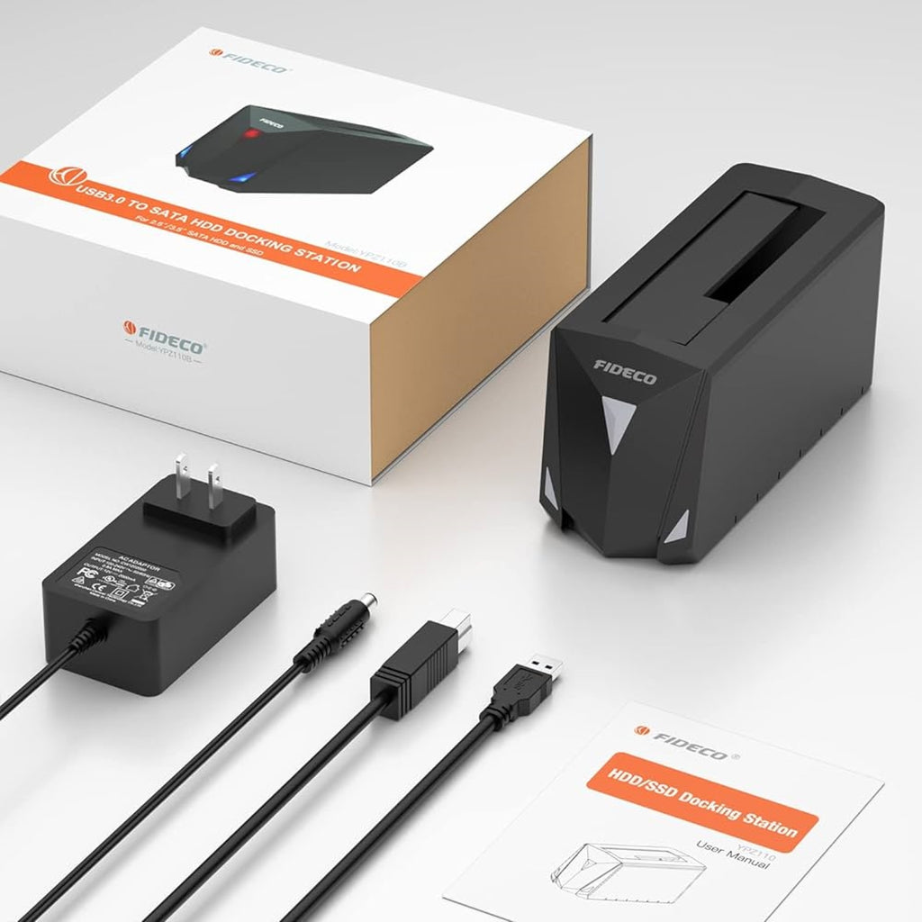 STATION D'ACCUEIL POUR HDD / SSD SATA 2.5 ET 3.5 FIDECO YPZ110B (1 BAIE)