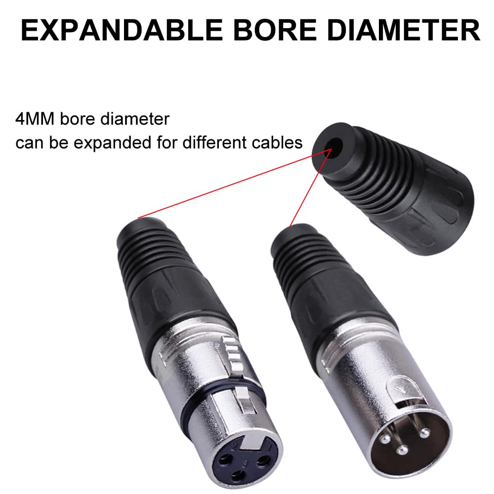 10 CONNECTEURS AUDIO XLR (5 MALES + 5 FEMELLES)