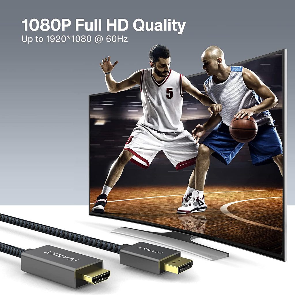 CABLE DISPLAYPORT MALE VERS HDMI MALE 1080@60 2M IVANKY