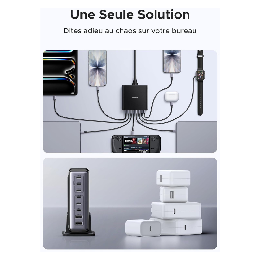 STATION DE CHARGE RAPIDES  8 PORTS UGREEN