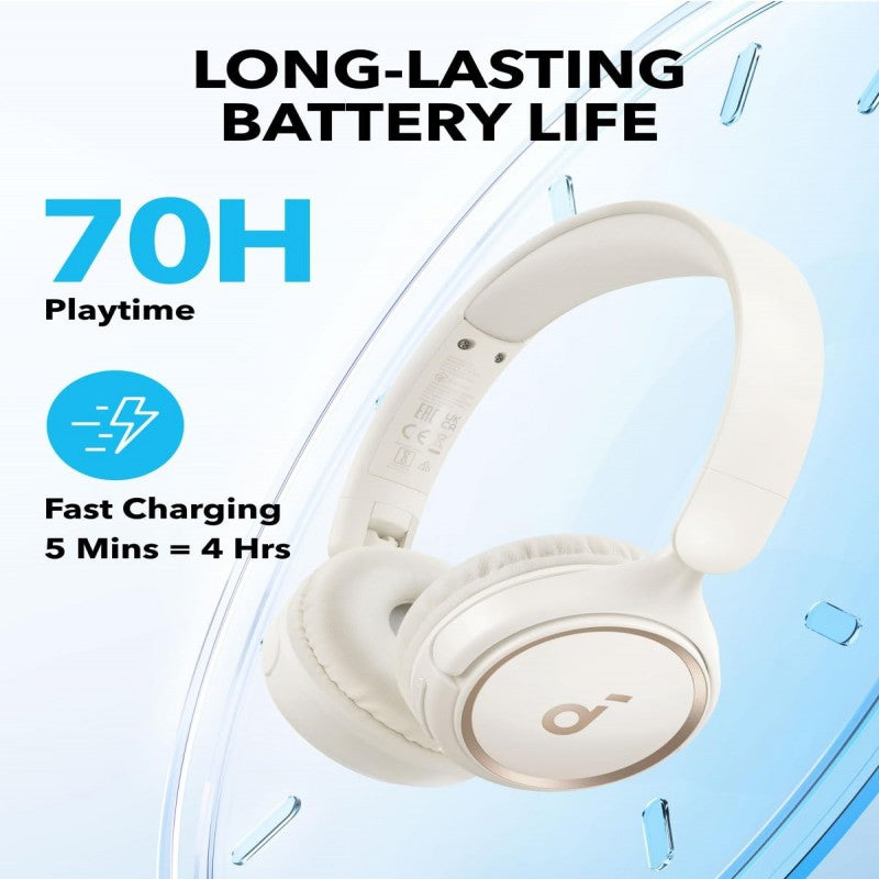 CASQUE BLUETOOTH SUPRA AURICULAIRE ANKER SOUNDCORE H30I (BEIGE)