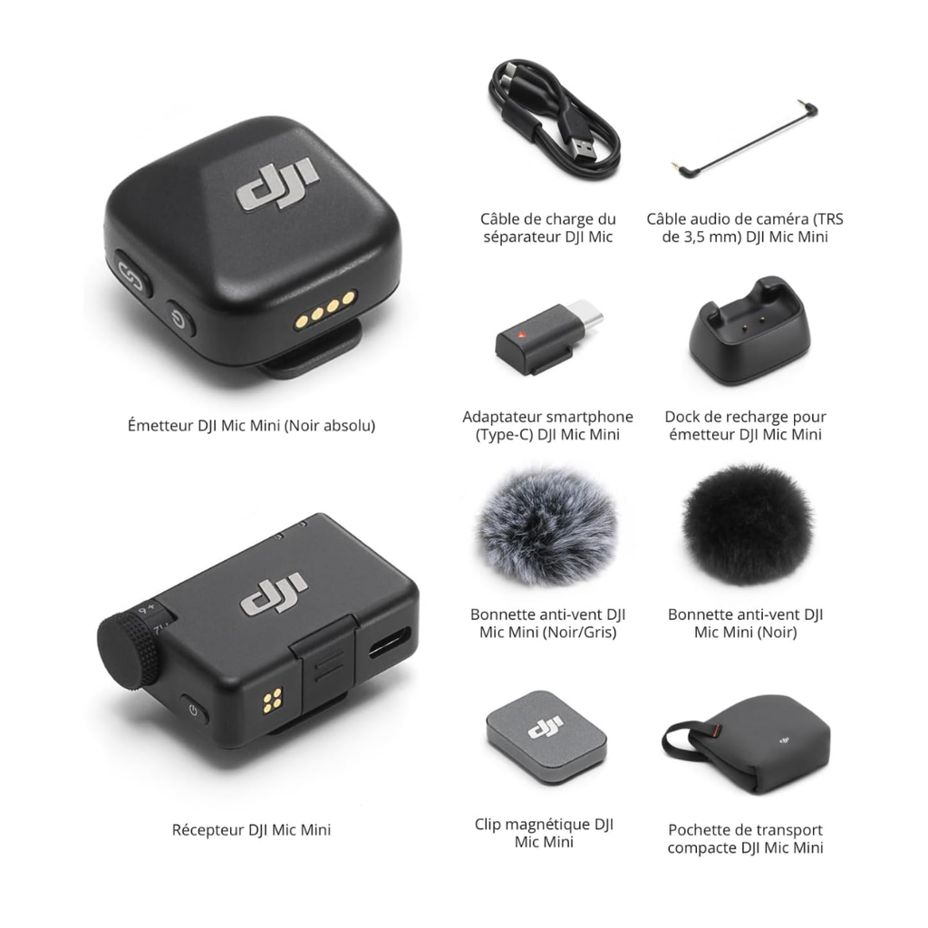 DJI MIC MINI (1 MICRO + 1 RECEPTEUR)