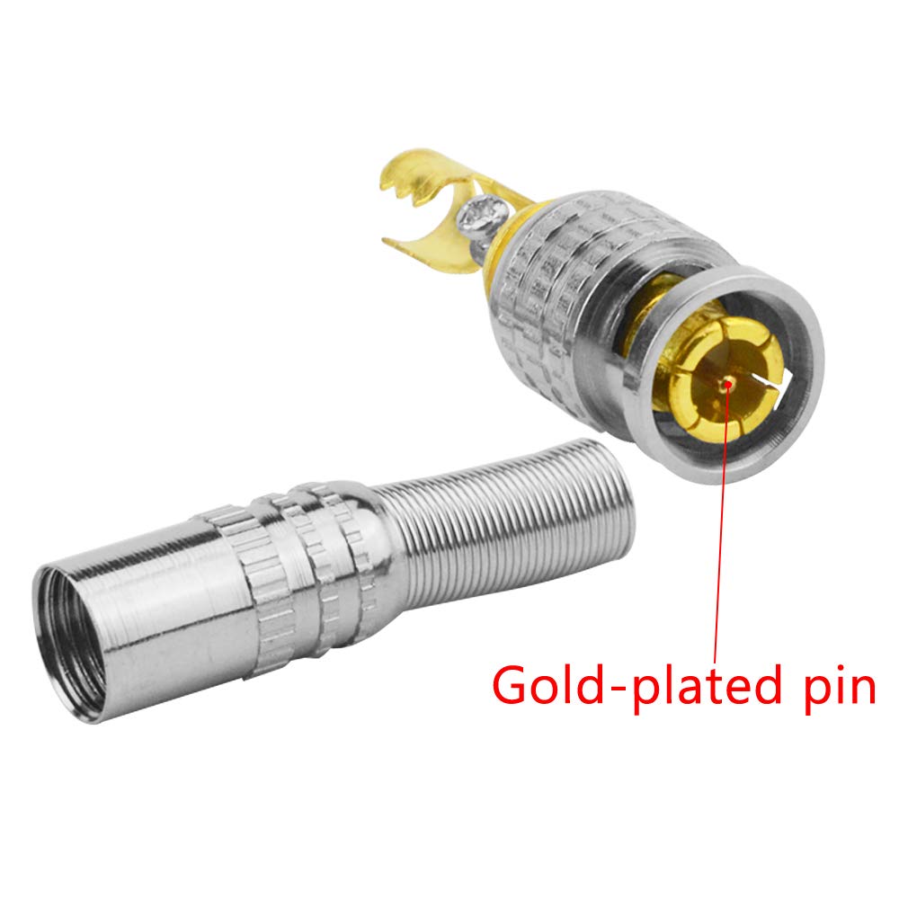 20x CONNECTEURS COAXIAUX MALES BNC RG59
