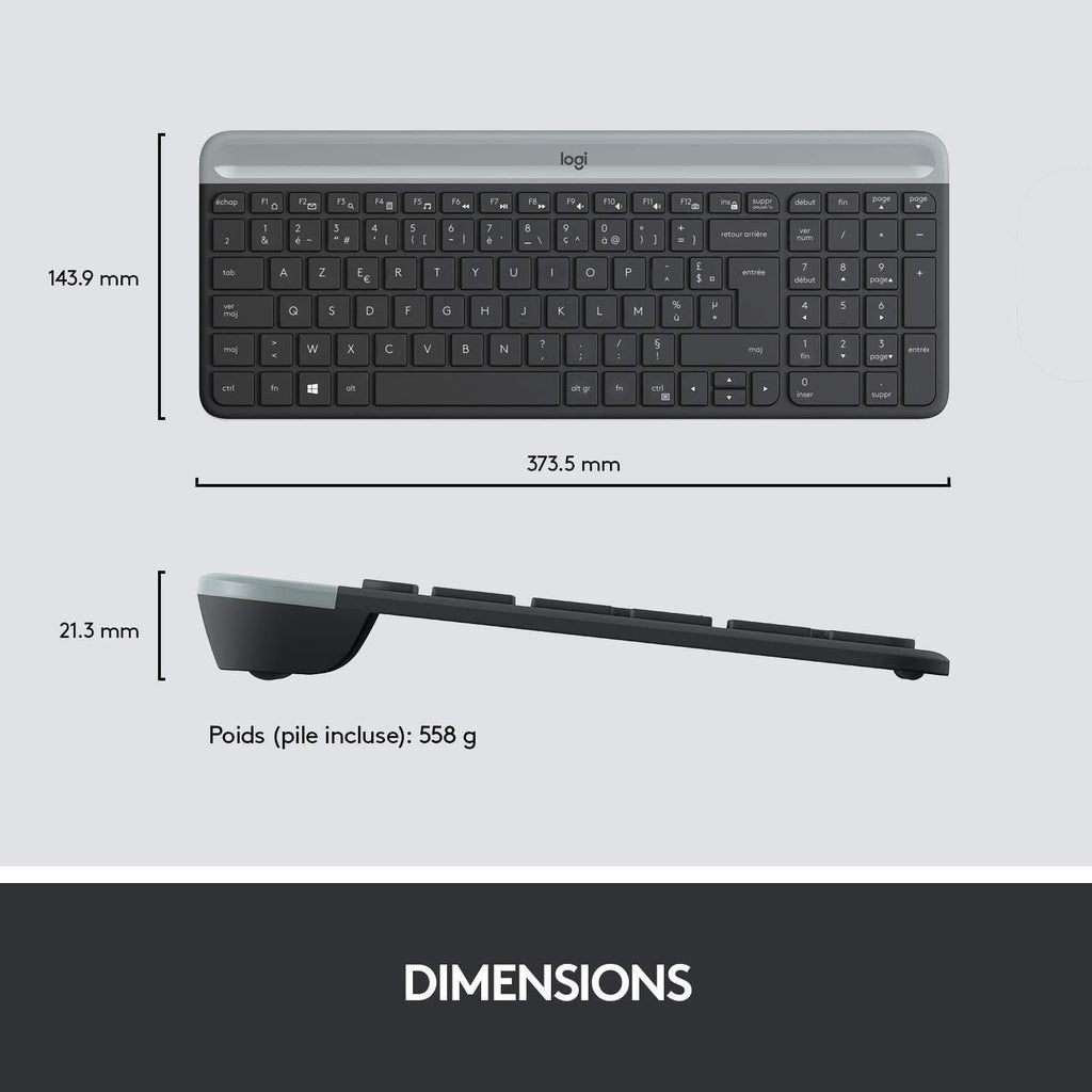 PACK CLAVIER ET SOURIS SANS FIL LOGITECH MK470 (AZERTY)