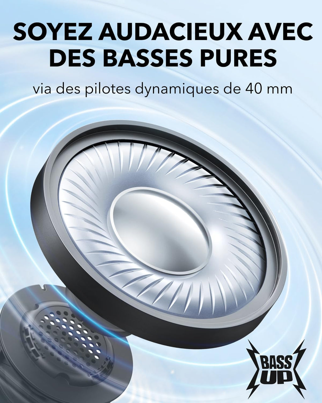 CASQUE BLUETOOTH SUPRA AURICULAIRE ANKER SOUNDCORE H30I (NOIR)