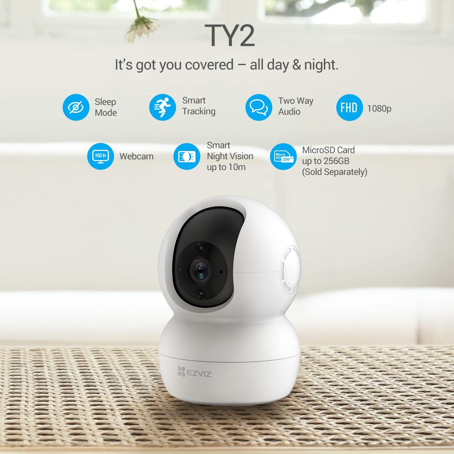 CAMERA DE SURVEILLANCE INTERIEURE WIFI 360 EZVIZ TY2