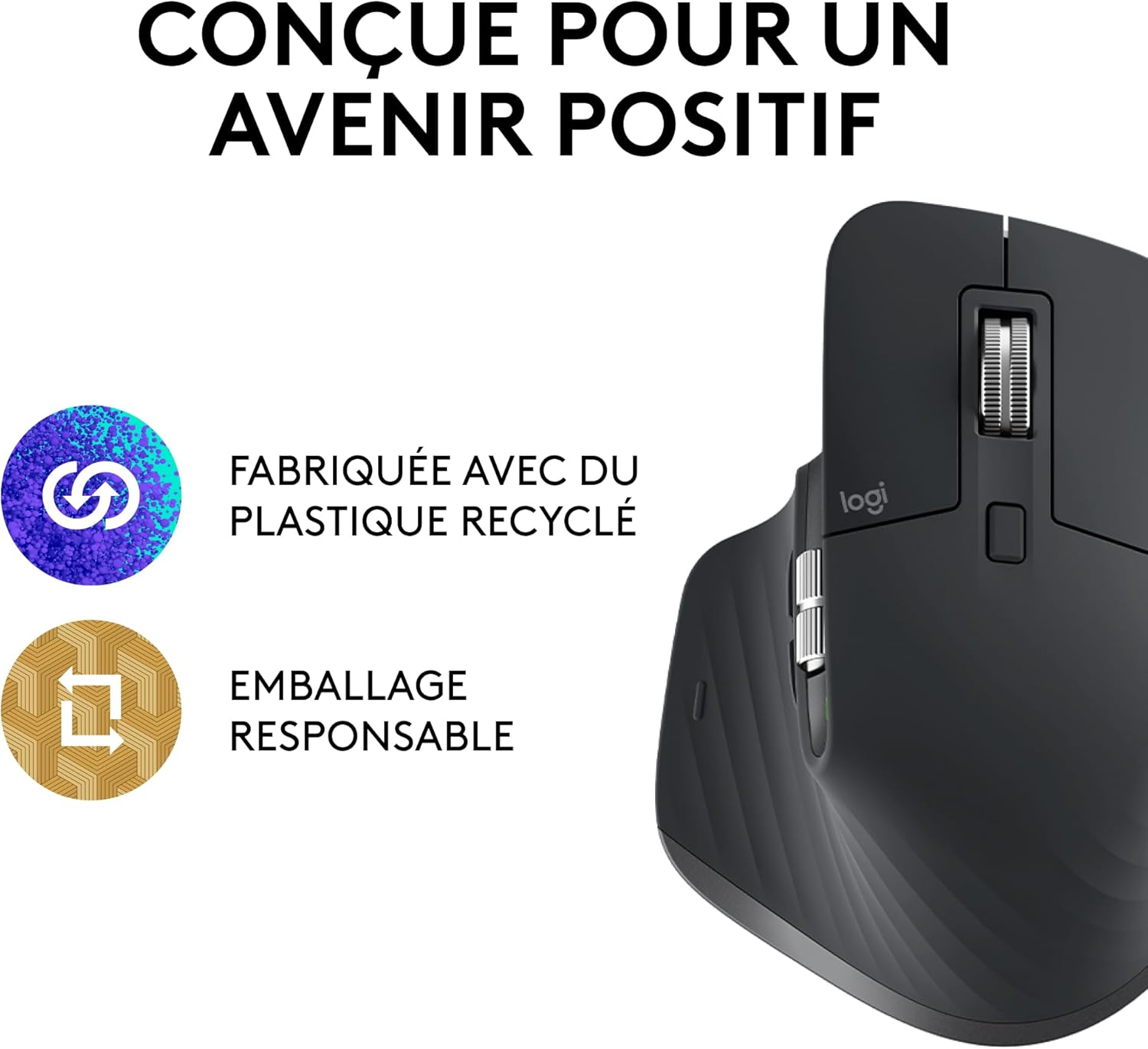 SOURIS SANS FIL HAUTE PERFORMANCE LOGITECH  MX MASTER 3S (NOIR)