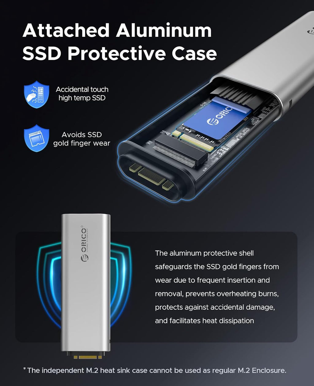 ORICO 10Gbps Station d'accueil pour Disque Dur SATA 2,5"/3,5" Pouces et M.2 NVMe SSD avec clonage Hors Ligne, avec Boîtier à Dissipateur Thermique en Aluminium (IT28E-C)