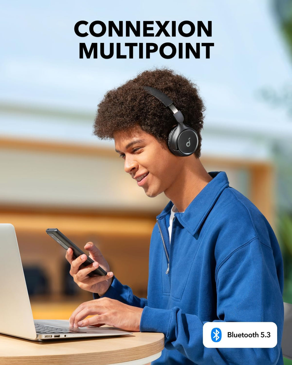 CASQUE BLUETOOTH SUPRA AURICULAIRE ANKER SOUNDCORE H30I (NOIR)