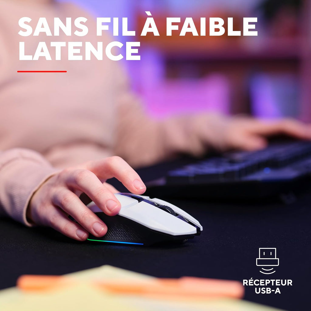 SOURIS FAMING SANS FIL RECHARGEABLE TRUST GXT 110 FELOX (BLANC)
