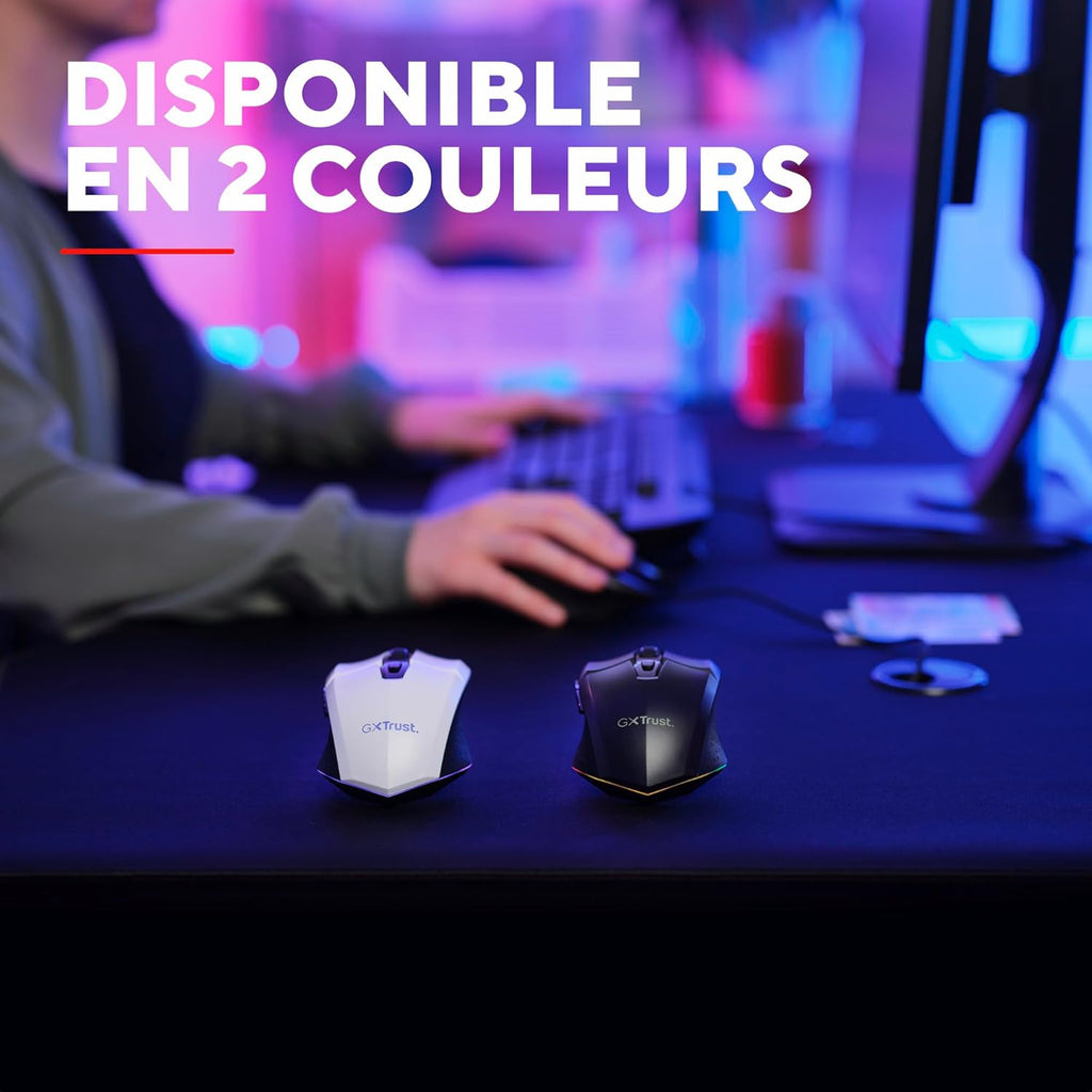 SOURIS FAMING SANS FIL RECHARGEABLE TRUST GXT 110 FELOX (BLANC)