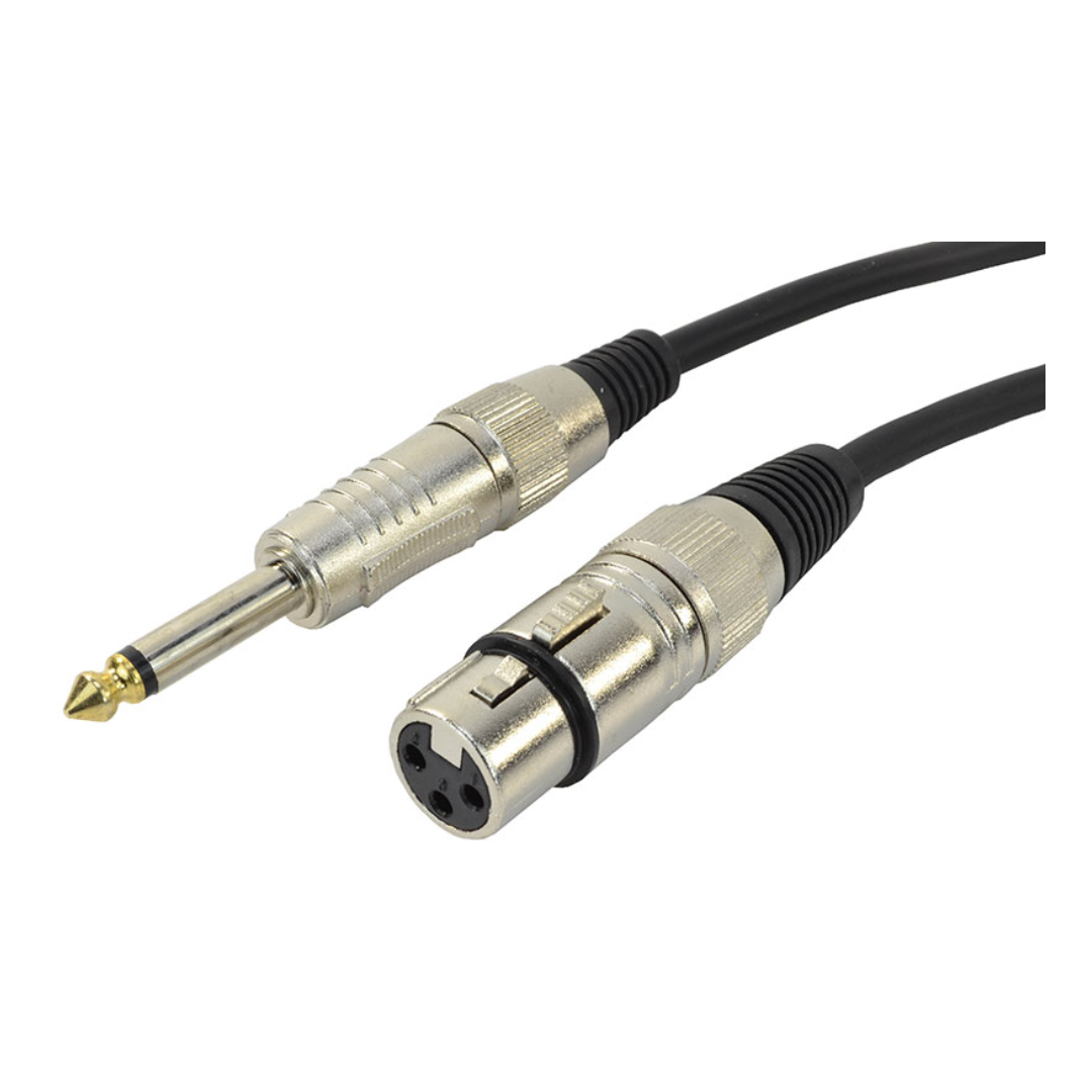 CABLE AUDIO XLR FEMELLE VERS JACK 6.35 MALE 1.5M