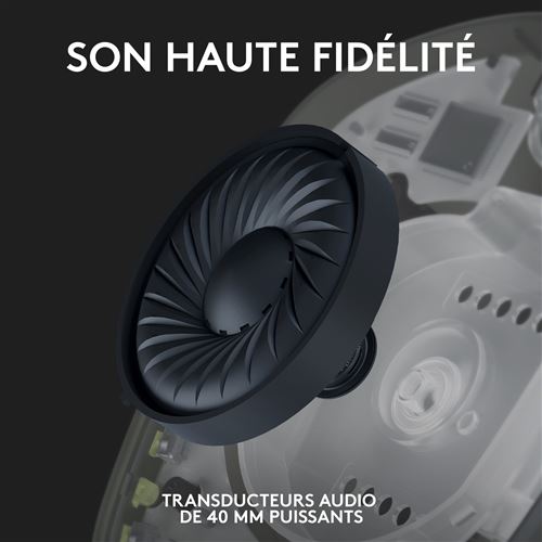 CASQUE GAMER SANS FIL 2.4GHZ ET BLUETOOTH LOGITECH G435