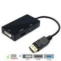 ADAPTATEUR DISPLAYPORT MALE 3 EN 1  VGA HDMI DVI FEMELLE 1080@30