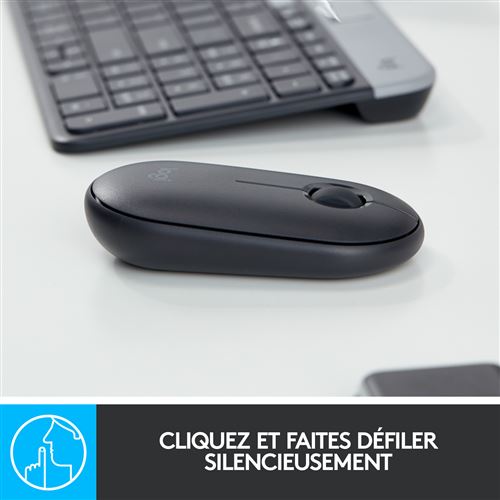 SOURIS SANS FIL 2.4GHZ ET BLUETOOTH LOGITECH PEBBLE M350 (NOIR)