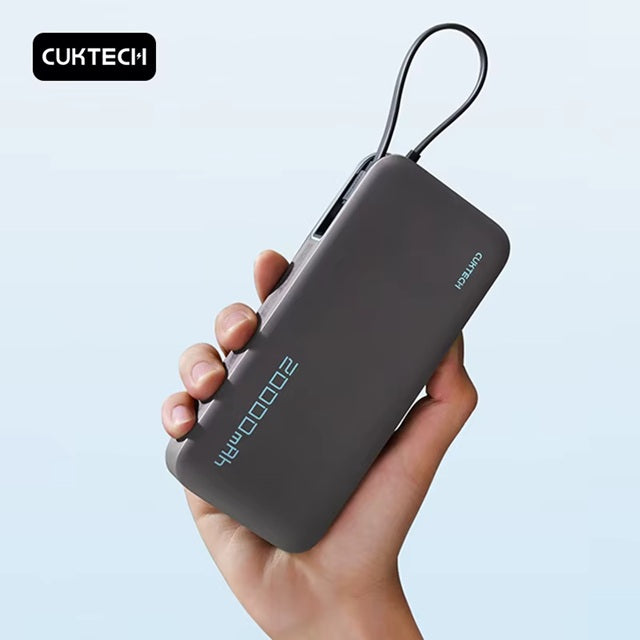 POWERBANK/BATTERIE EXTERNIE USB-C 45W 20.000MAH CUKTECH (1 CABLE INTEGRE)