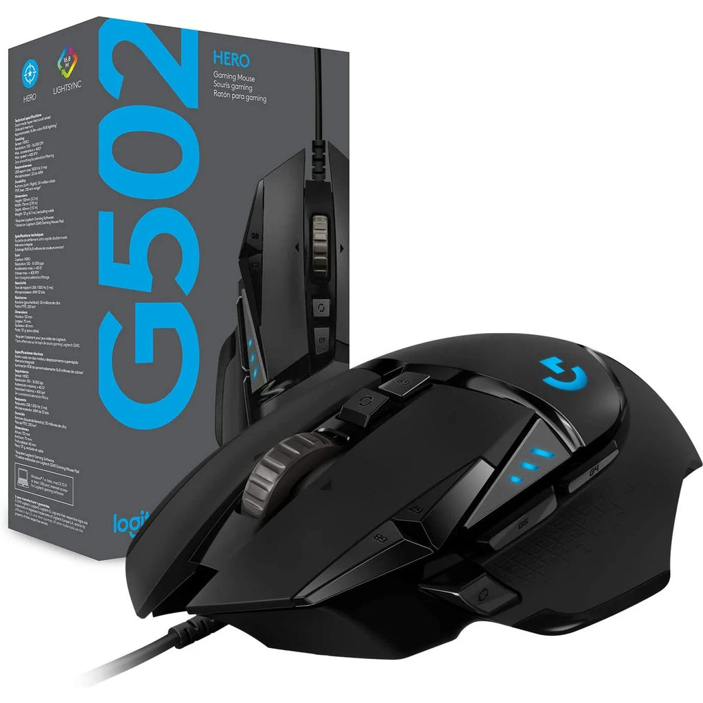 SOURIS GAMING FILAIRE LOGITECH G502 HERO (NOIR)